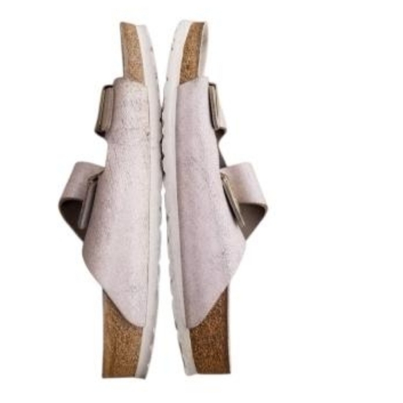 42 Birkenstock Shimmer Distress Rose Pink Slip On Sandal Birks Shoe Women 11 - Picture 6 of 14